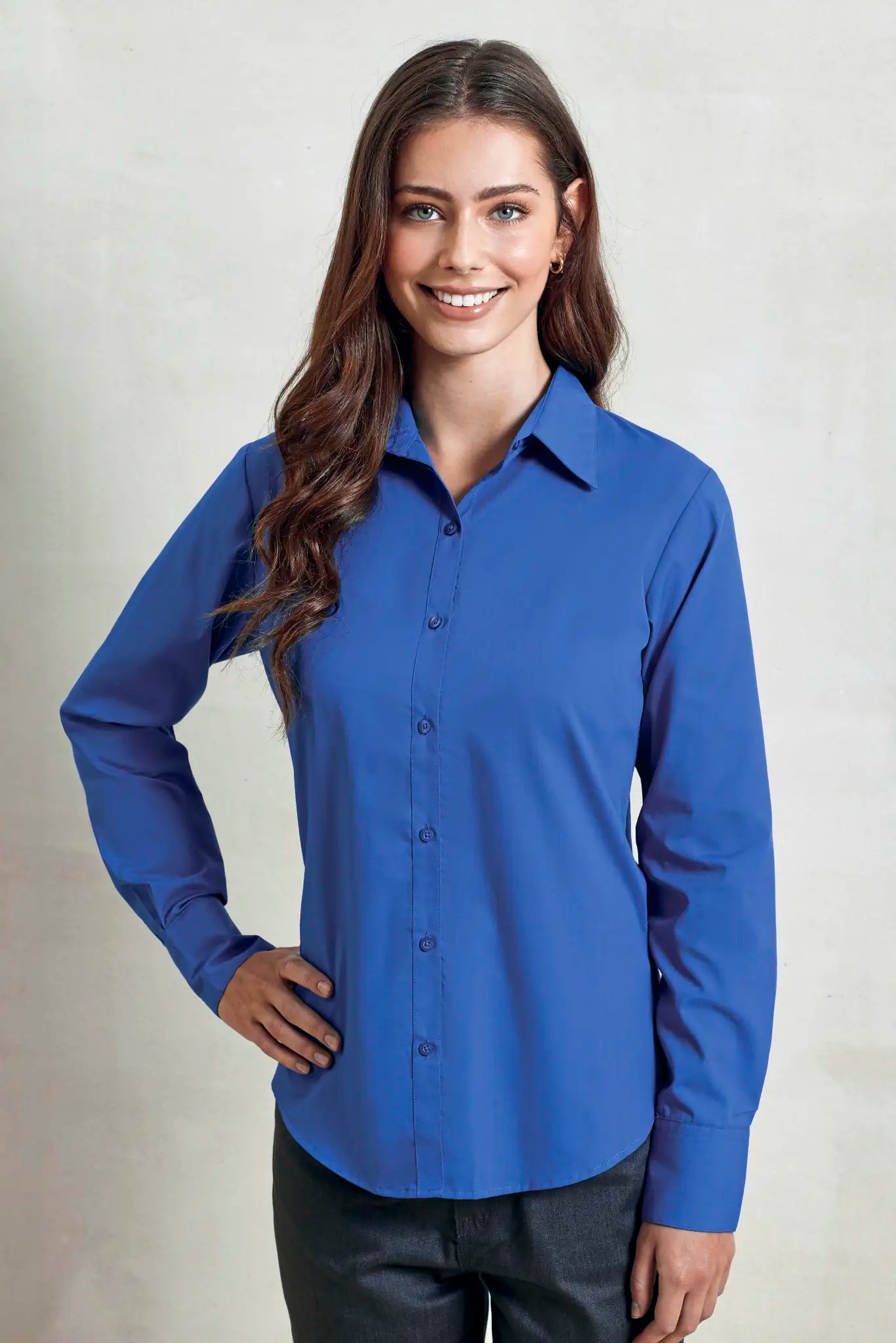 all-groups Women's Poplin Long Sleeve Blouse
