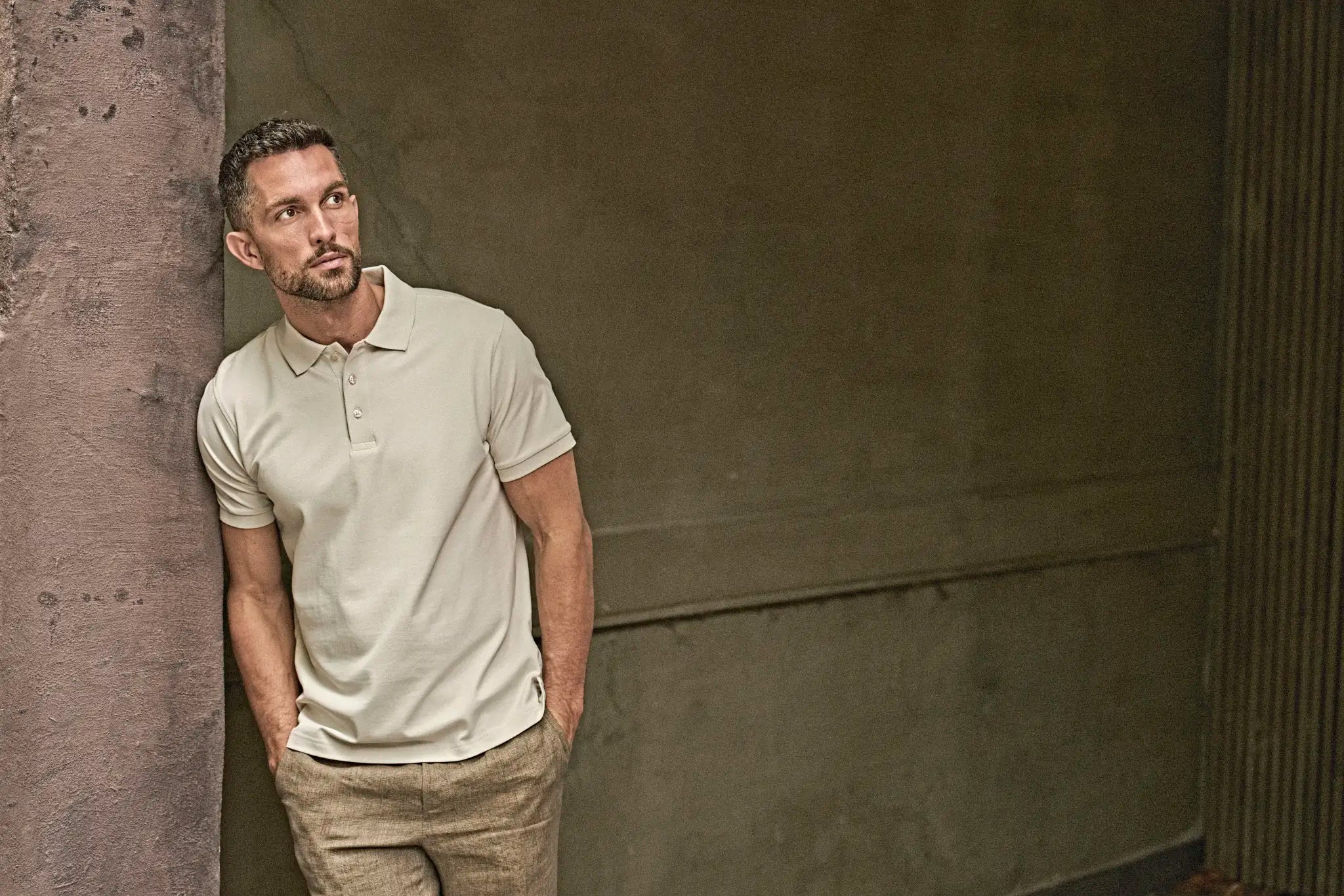 all-groups Men's Luxury Stretch Polo